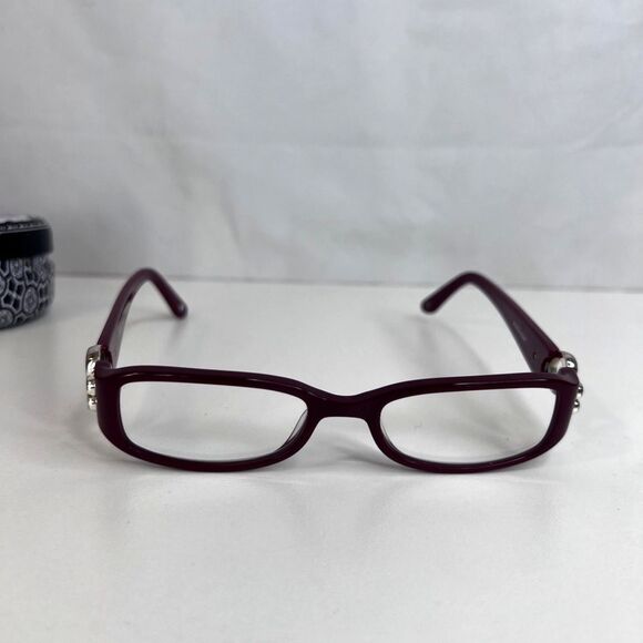 Brighton Burgundy Balboa Heart + 2.5 Optical Frame Readers Eye Glasses w/ Case - Picture 2 of 11